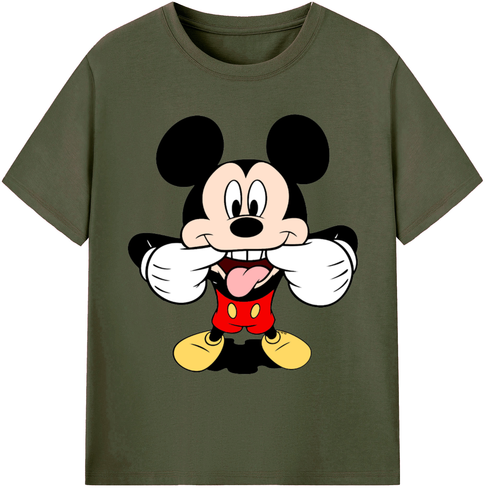 ミッキーマウス Mickey Mouse 綿100％ メンズ半袖Tシャツ｜肌触りやわらか＆通気性